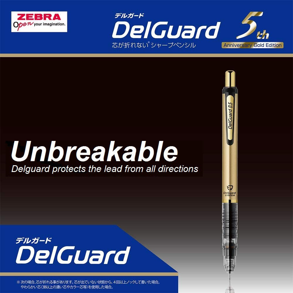 Limited Edition Box Set With Serial Number Zebra 5th Anniversary Delguard - Mechanical Pencil 0.5mm Basic, ER, GR, LX