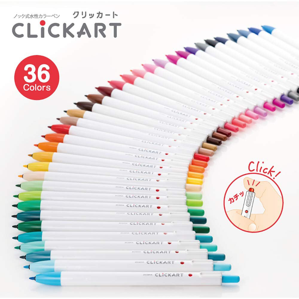 Zebra ClickArt Pen Fine Liner Marker Water Based Set 12pcs 36pcs 48 pcs limited edition Click Art