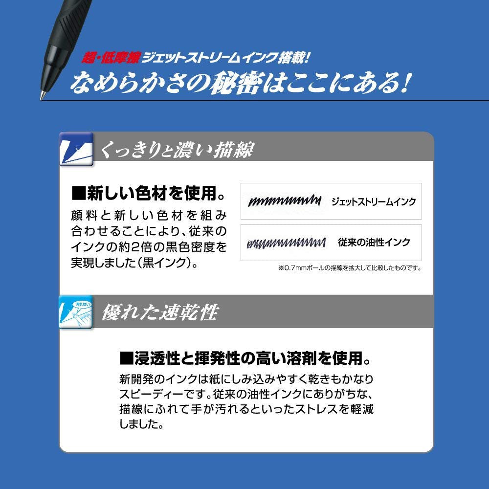 0.7mm Refill for Mitsubishi Jetstream Prime Pen SXR-200-07 (0.7mm) (D1 refill size)