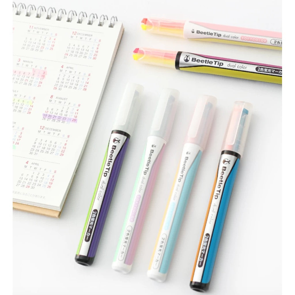 Kokuyo Beetle Tip Dual Color Highlighter Marker (3pcs pack) PM-L303/PM-L313