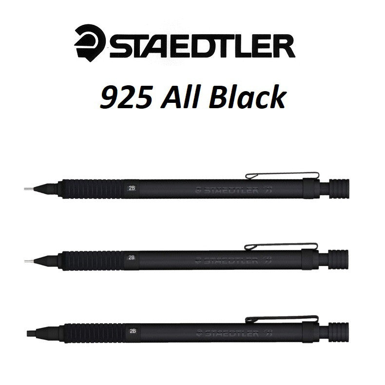 Staedtler All Black 925 Drafting Mechanical Pencil Metal Body(0.3, 0.5, 2.0)