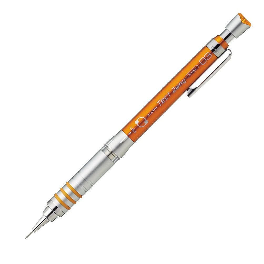 Zebra Metal Grip Tect 2way 0.3mm (Shake+Press) Dual Function Drafting Mechanical Pencil
