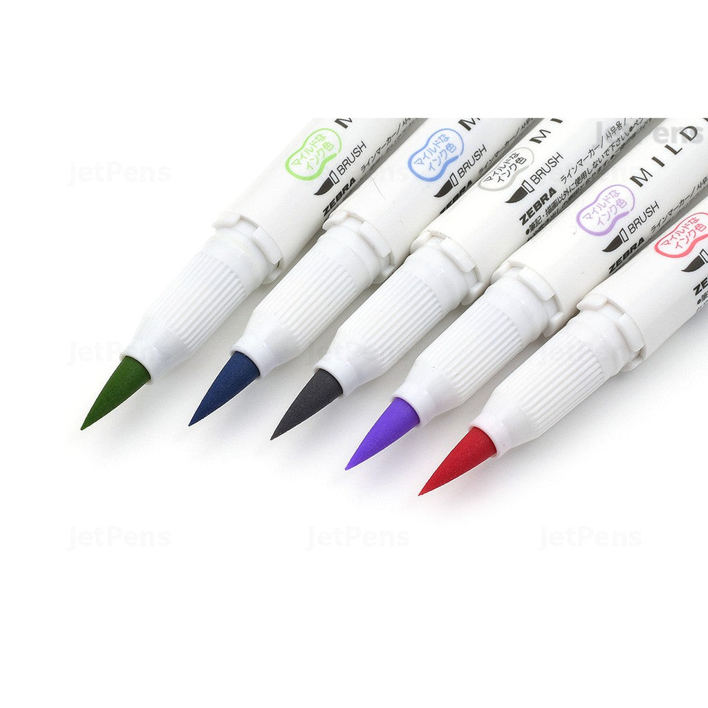 Original Mildliner Brush (Zebra) Double-Sided Highlighter Brush - Brush / Extra Fine