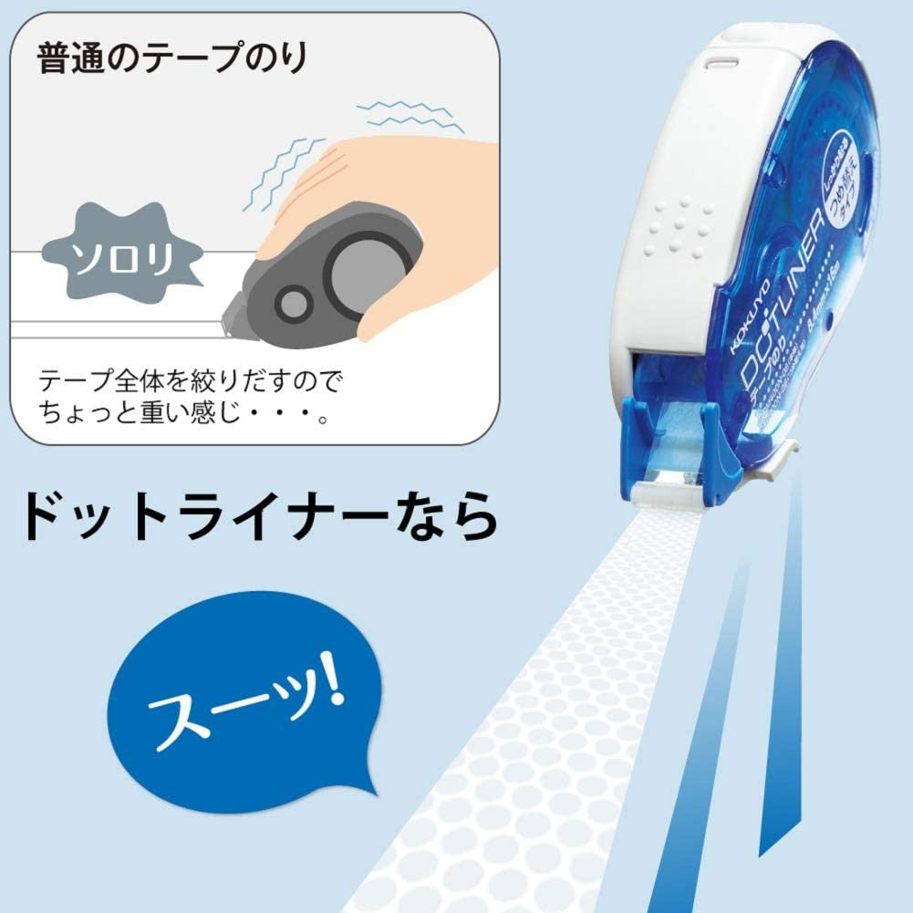 KOKUYO Dotliner Glue Tape Standard, Long, Hold, Long50, Power (refill or tape set) TA-DM400-08N D400-08N