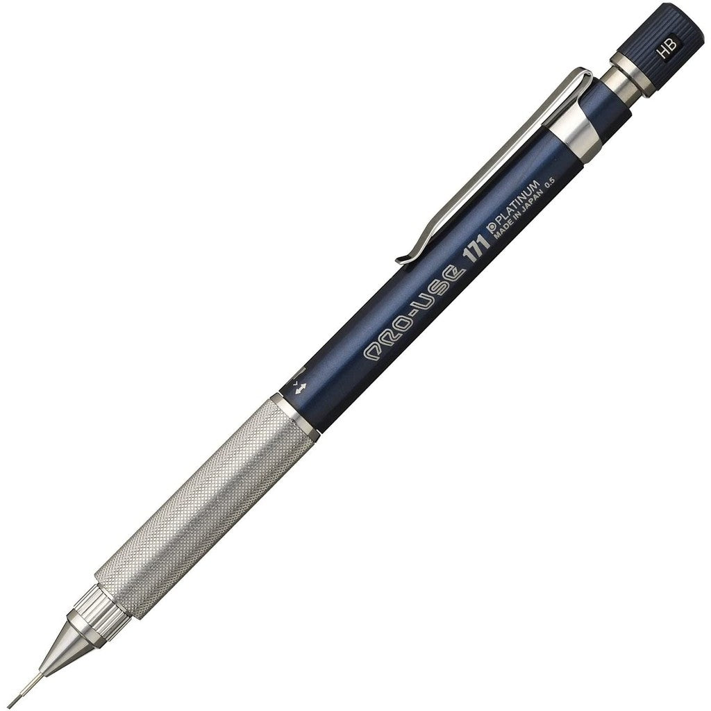 Platinum Pro-Use 171 Drafting Pencil Metal Grip Professional Mechanical Pencil (0.3mm 0.5mm 0.7mm 0.9mm)