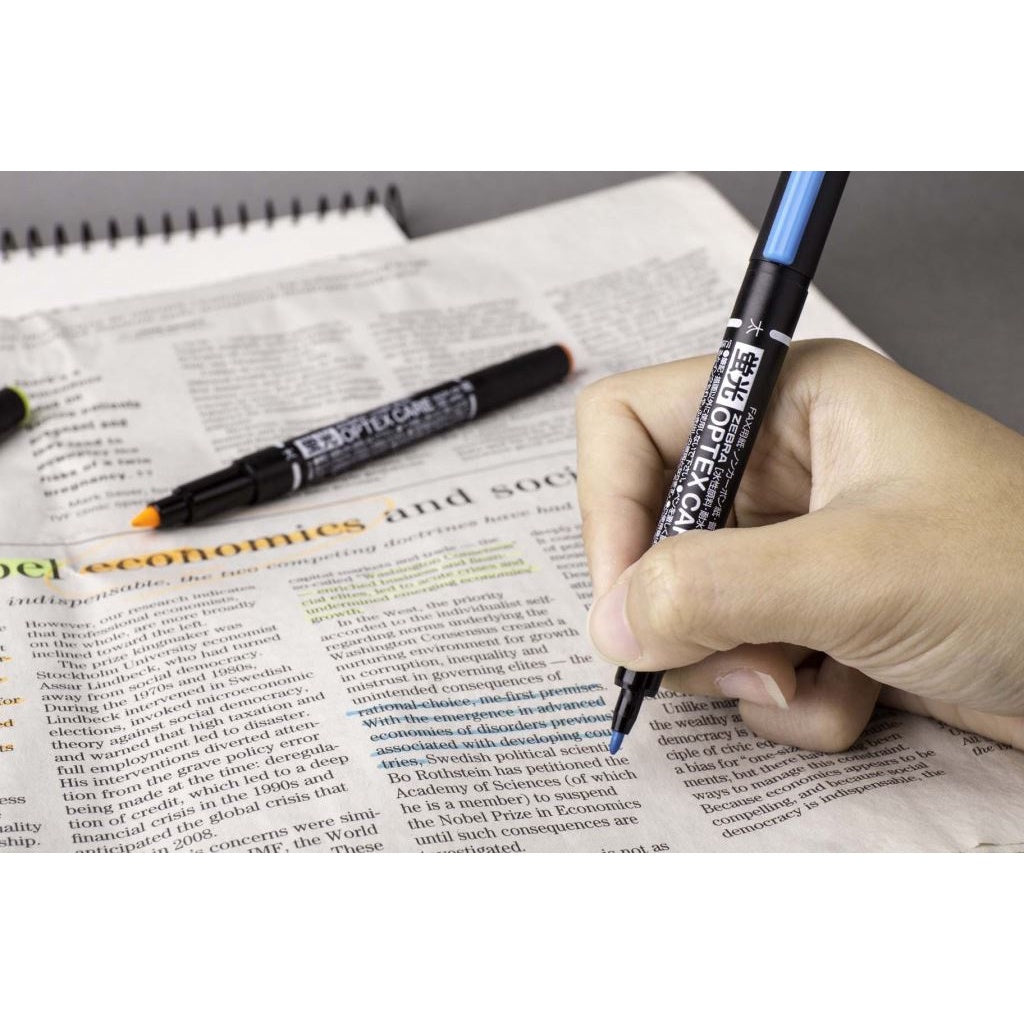Zebra Highlighter Optex Care - Japan Edition Water Proof Light Resistant Double Sided Bight