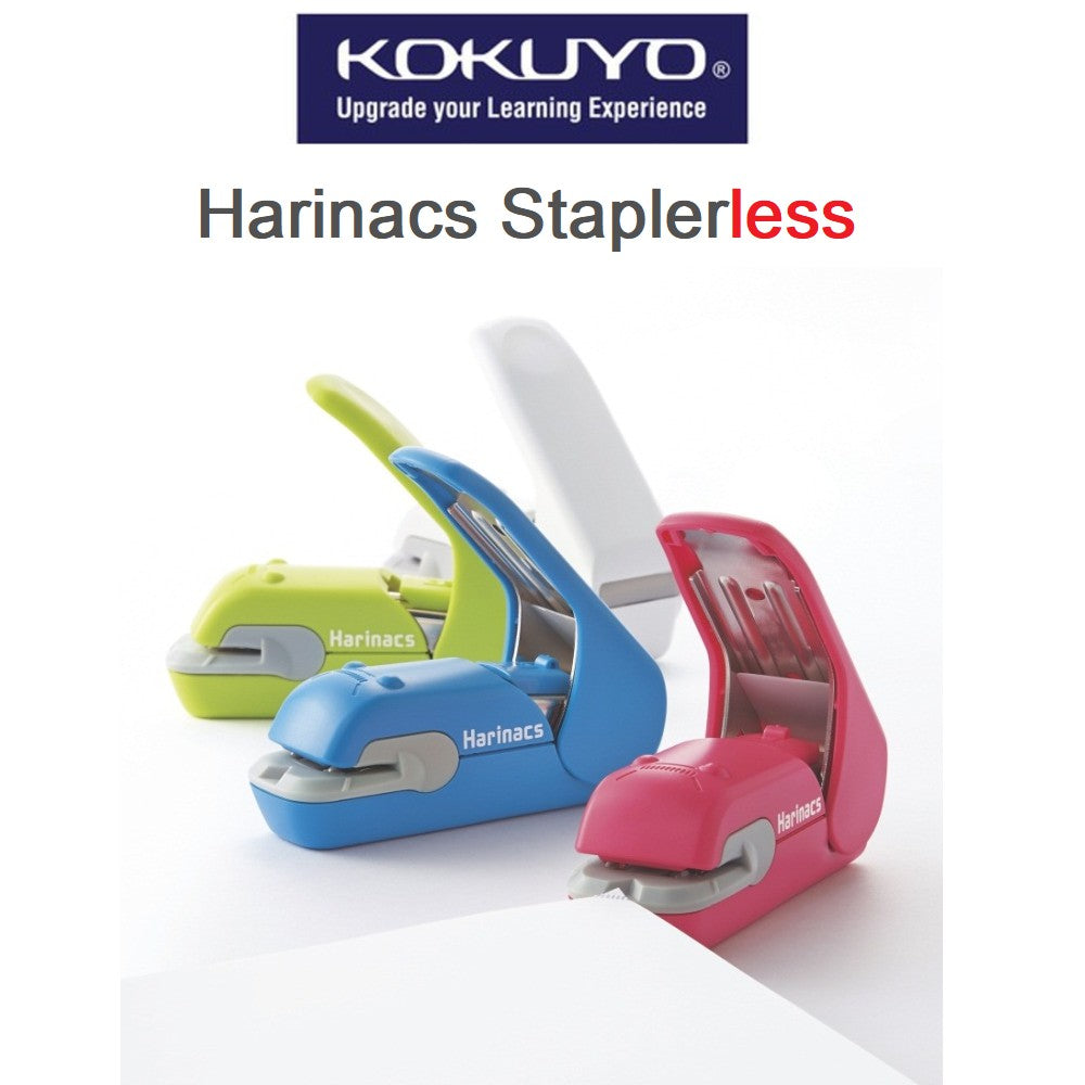 Kokuyo Harinacs Staplerless Top Press Type Stapler Paper Press SLN-MPH105B SLN-MPH105G SLN-MPH105P SLN-MPH105W