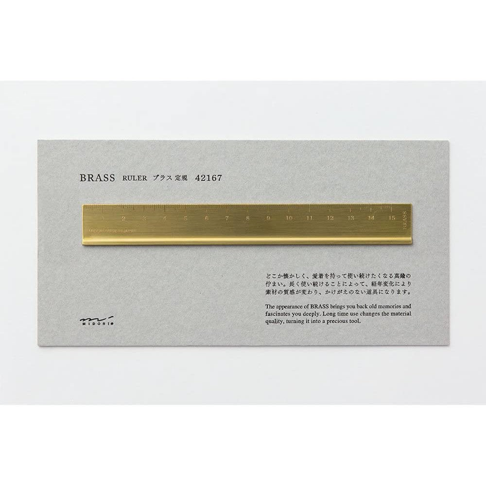 Midori Premium Brass Ruler 15cm Made in Japan