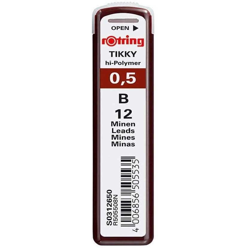 Rotring Tikky Hi-Polymer Pencil Lead (0.3 0.35 0.5 0.7 0.9 1.0 2.0 mm 2H H HB B 2B)