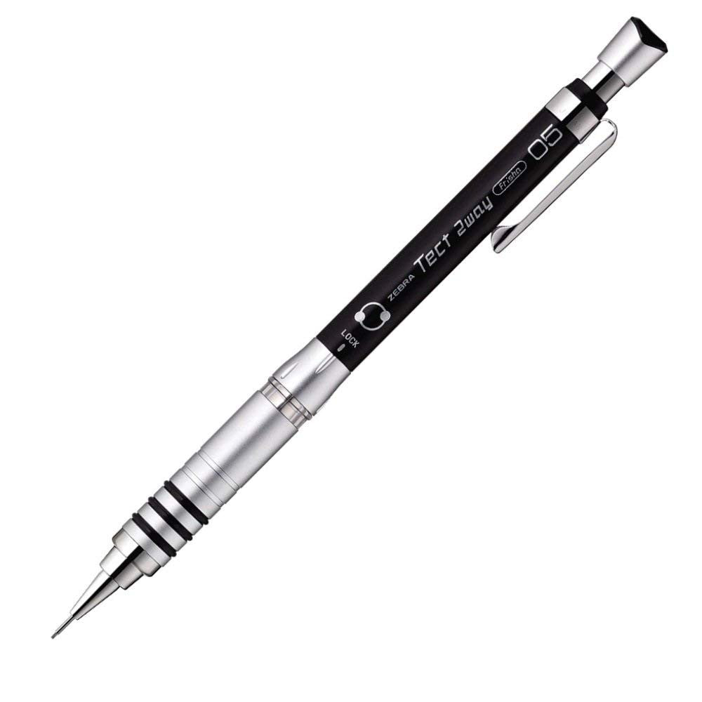Zebra Metal Grip Tect 2way 0.5mm (Shake+Press) Dual Function Drafting Mechanical Pencil