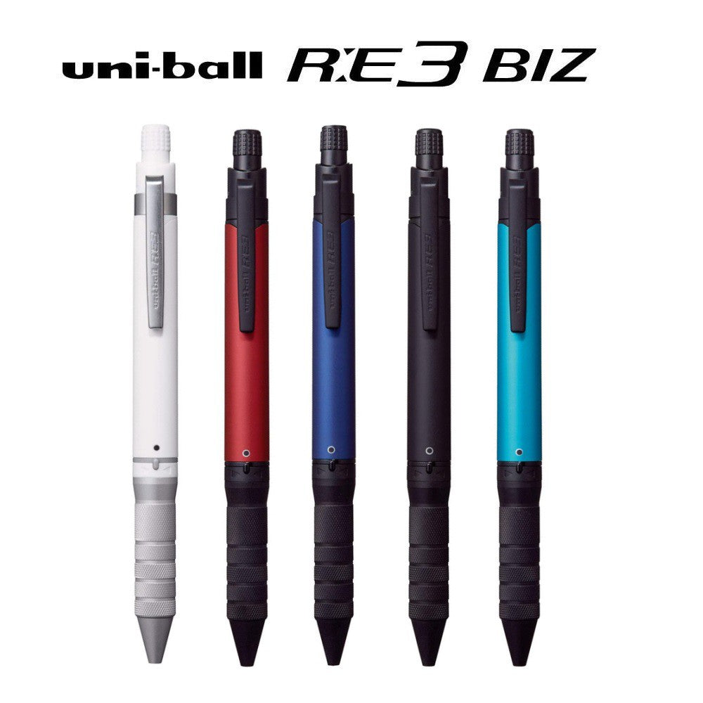 Uni-Ball RE3 Biz: Erasable 3in1 Ballpoint Pen RE3 Multicolor Mitsubishi Pencil Thermal Erase Ink RE-3 R.E3