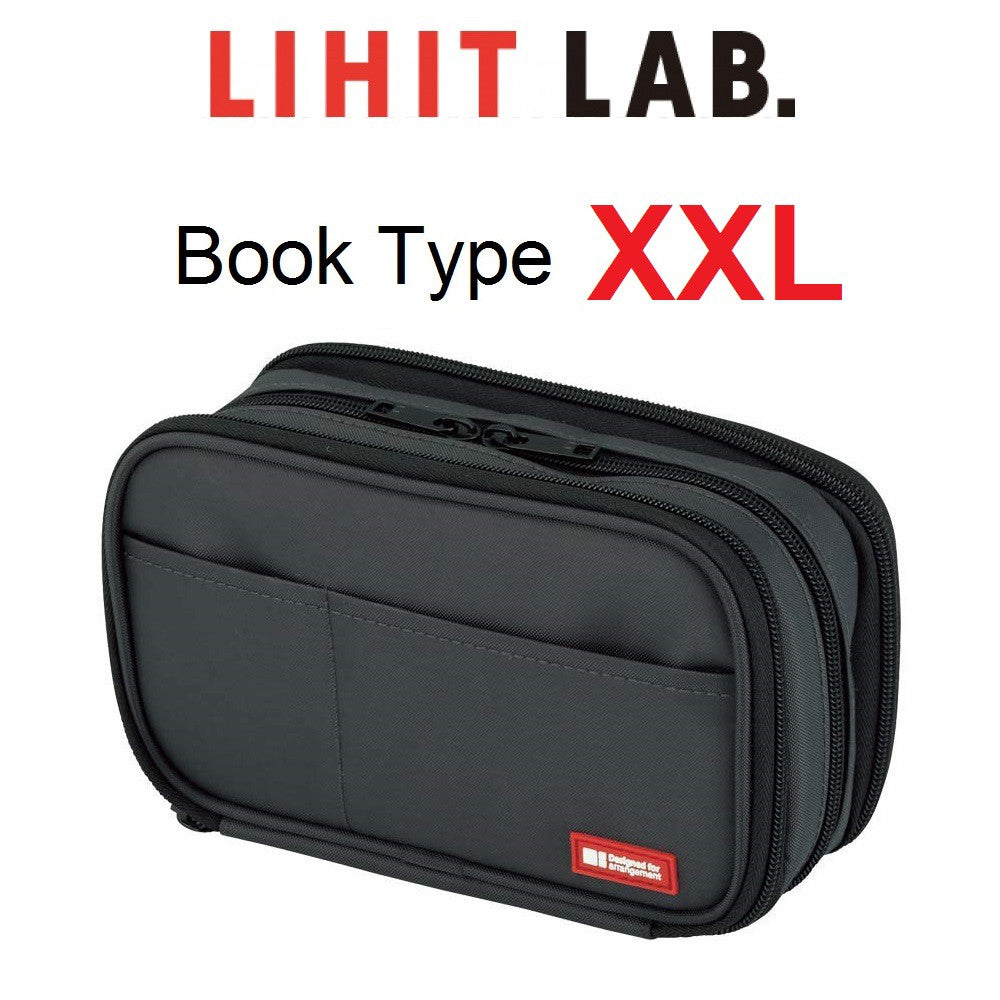 Original Lihit Lab Pen / Pencil Case - Book Type XXL (Triple)