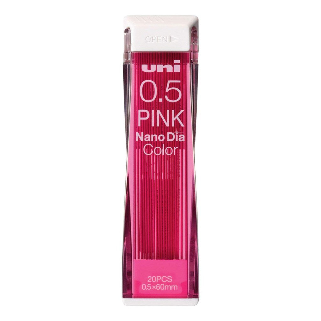 Uni Nano Diamond Color Erasable Lead - 0.5 mm - Orange Green Red Mint Blue Pink