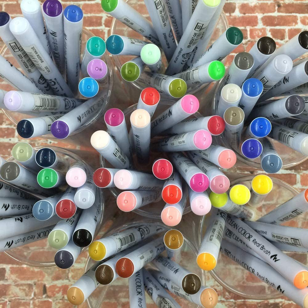Kuretake ZIG Clean Color Real Brush Pen - 6 / 12 / 24 / 36 / 48 / 60 / 90 Color Set