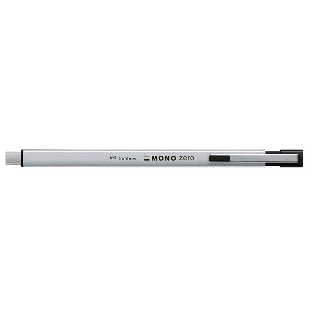 Tombow Mono Zero Metal Type EH-KUMS Retractable Eraser - Silver