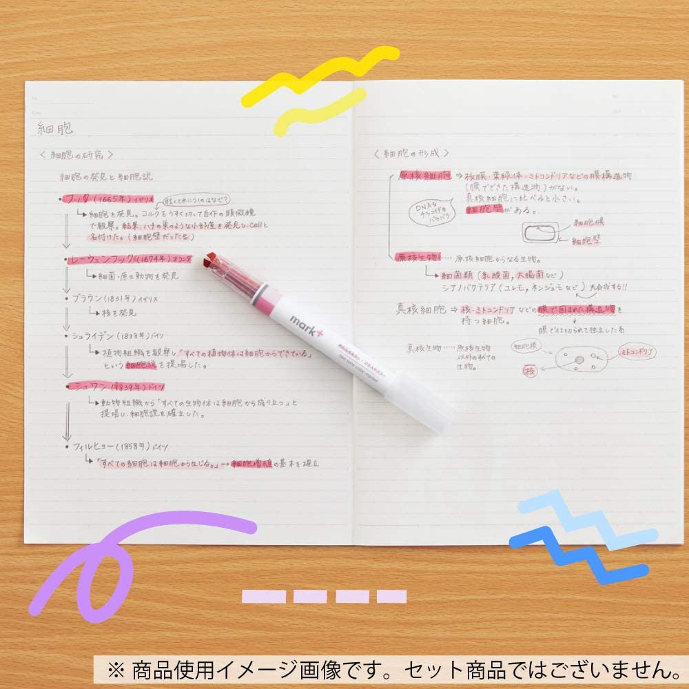 Kokuyo Mark+ Two Tone Color Marker PM-MT100-5S