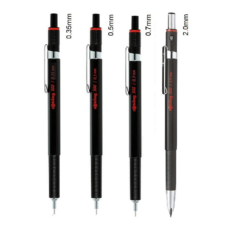 Rotring 300 Drafting Pencil Black Body (0.35mm, 0.5mm, 0.7mm, 2.0mm) rotring
