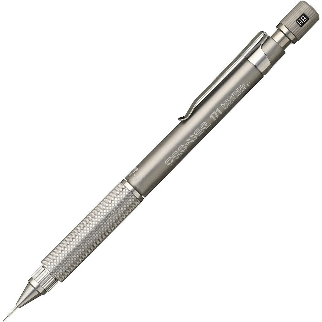 Platinum Pro-Use 171 Drafting Pencil Metal Grip Professional Mechanical Pencil (0.3mm 0.5mm 0.7mm 0.9mm)