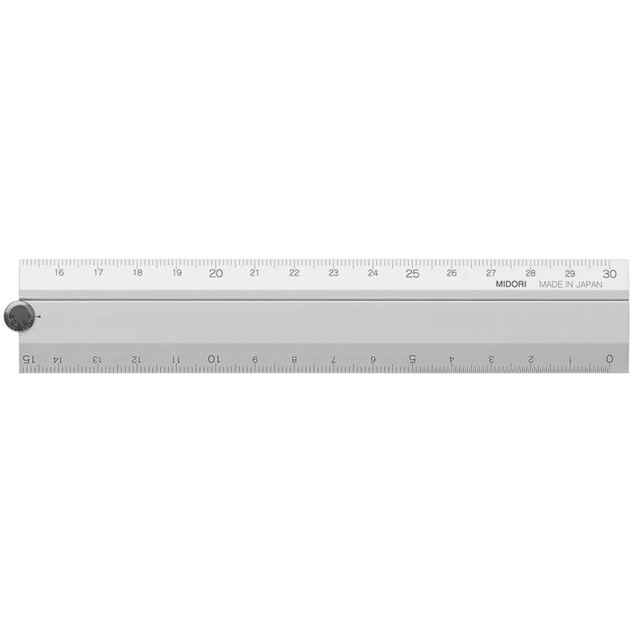 Midori Aluminum Extendable Ruler 30cm 11.8 inches Made in Japan