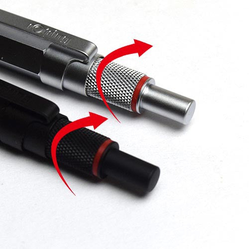 rOtring 600 3-in-1 Multi Function Ballpoint Pen (Black, Red ink) Mechanical Pencil (0.5mm) Full Metal rotring