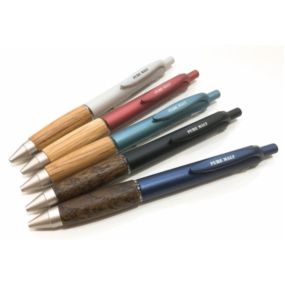 Limited Edition Uni Jetstream + Pure Malt Glossy Gel Pen 0.5 mm Wood Grip Uni-ball