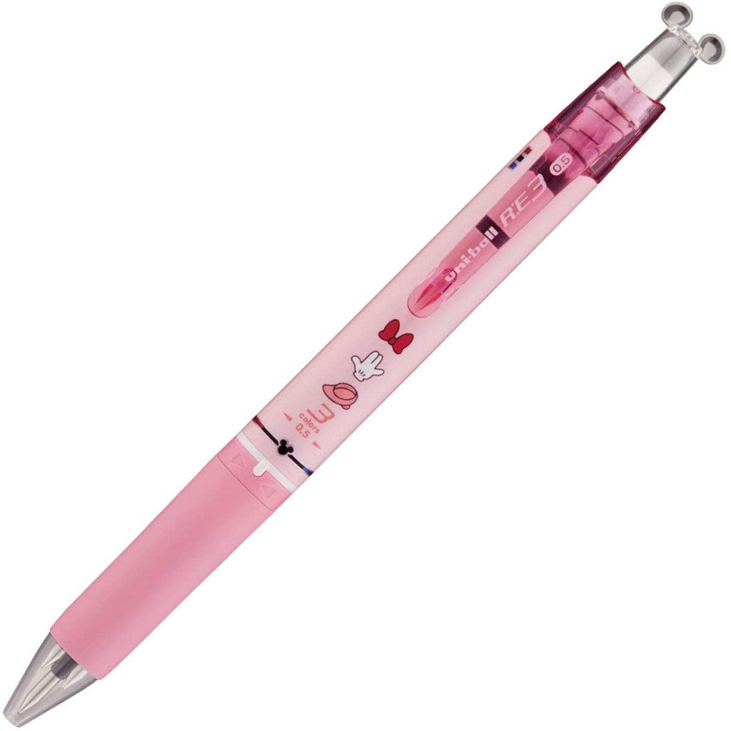Disney Uni-Ball Erasable 3 Color Ballpoint Pen RE3 Multicolor Mitsubishi Pencil Thermal Erase Ink RE-3