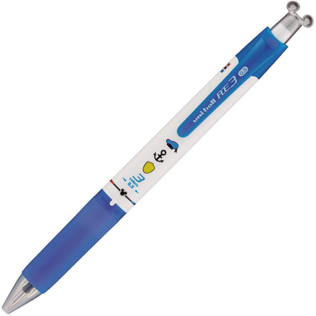 Disney Uni-Ball Erasable 3 Color Ballpoint Pen RE3 Multicolor Mitsubishi Pencil Thermal Erase Ink RE-3