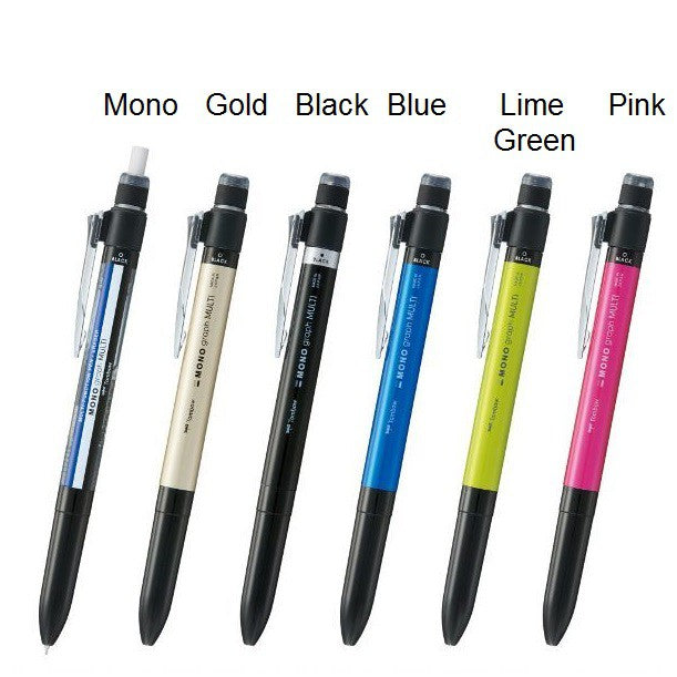 Tombow Mono Graph Multi -2 Color Pen + Mechanical Pencil + Twist Eraser