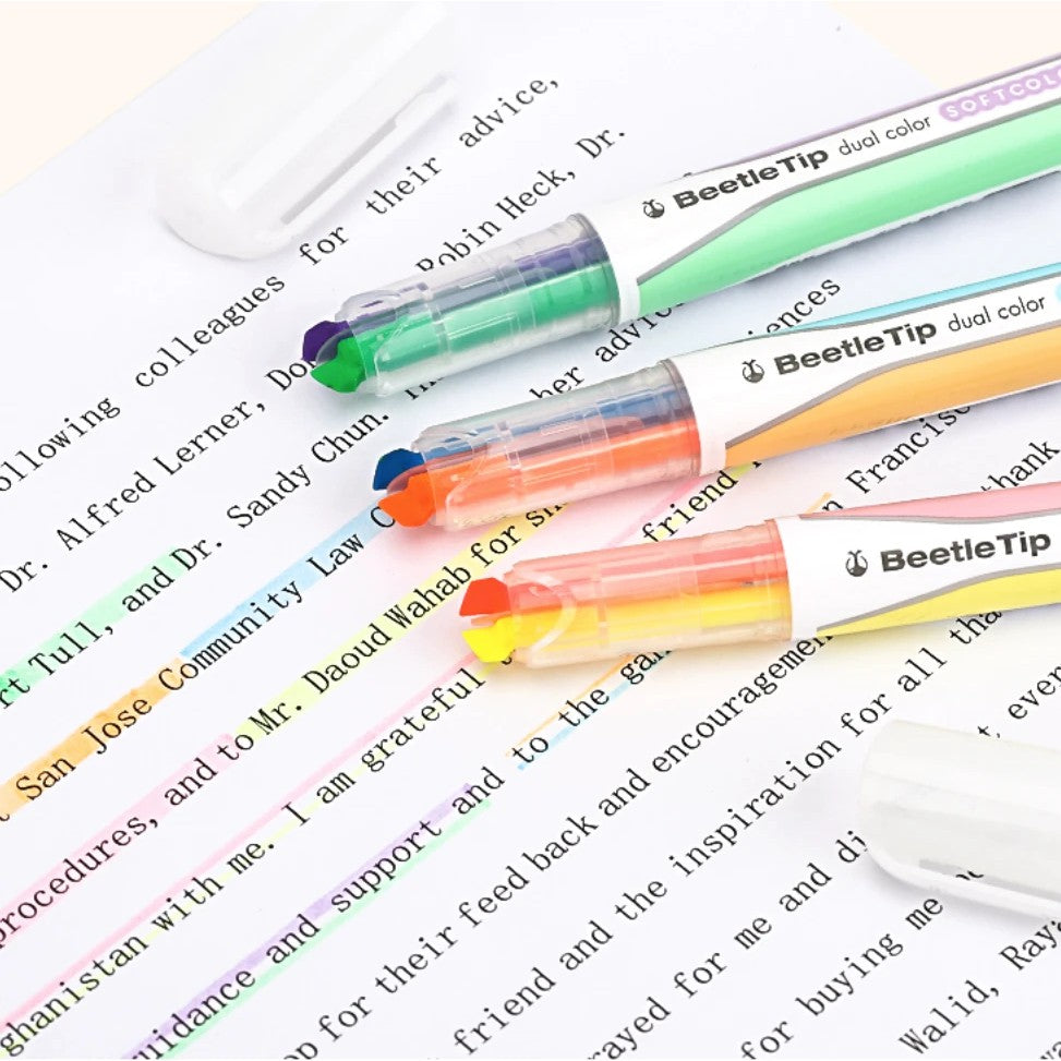 Kokuyo Beetle Tip Dual Color Highlighter Marker (3pcs pack) PM-L303/PM-L313