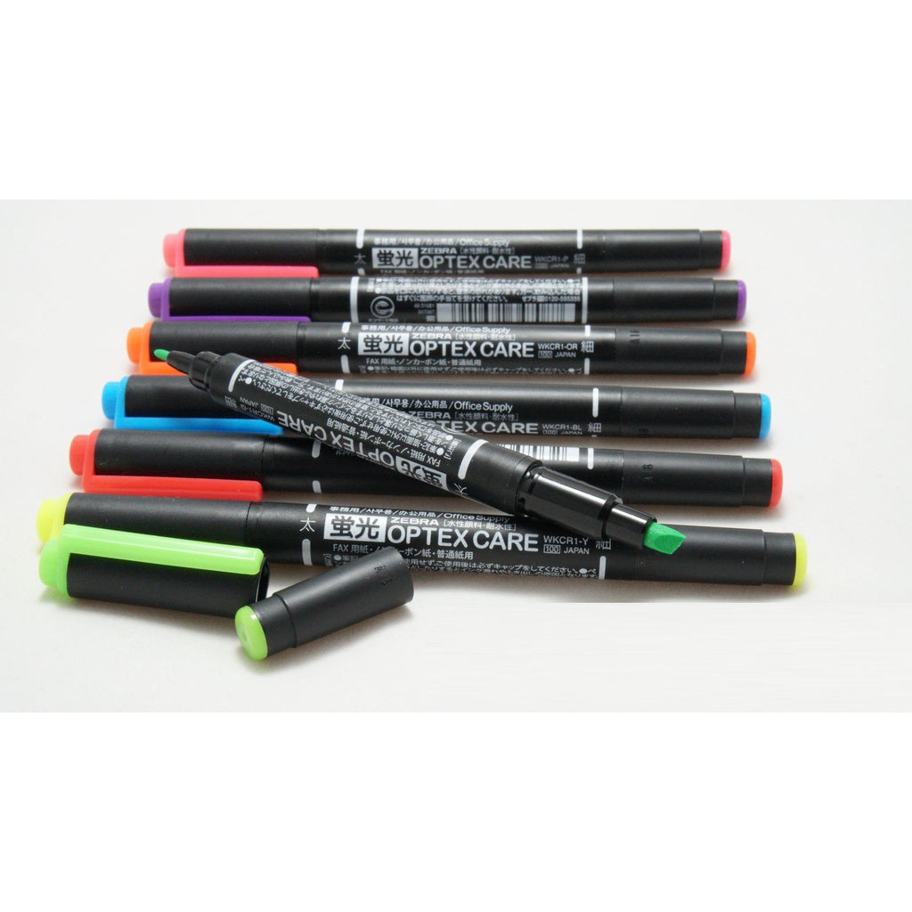 Zebra Highlighter Optex Care - Japan Edition Water Proof Light Resistant Double Sided Bight
