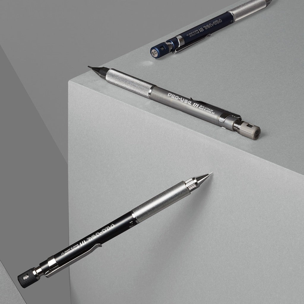 Platinum Pro-Use 171 Drafting Pencil Metal Grip Professional Mechanical Pencil (0.3mm 0.5mm 0.7mm 0.9mm)