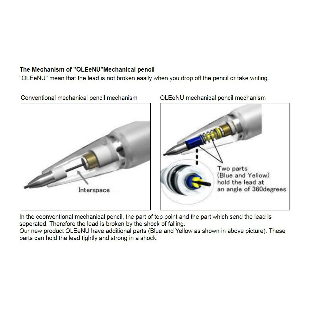 Platinum OLEeNU Lead Breakage Prevention Mechanical Pencil (0.5mm)