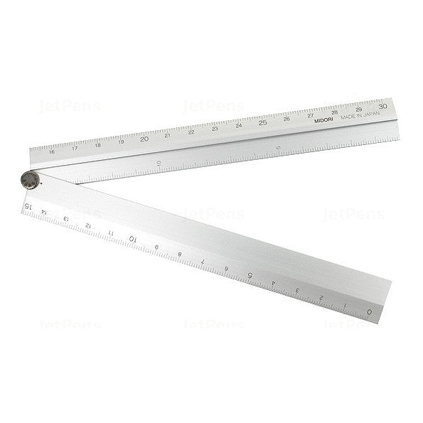 Midori Aluminum Extendable Ruler 30cm 11.8 inches Made in Japan