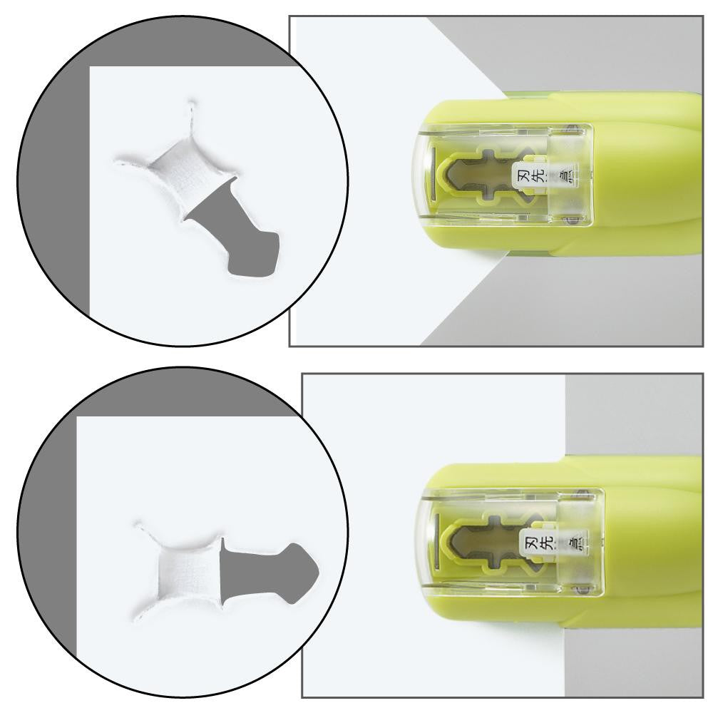 Kokuyo Harinacs Staplerless Stapler Gun-Type Paper Press 10 Sheets SLN-MSH110D SLN-MSH110G SLN-MSH110LB SLN-MSH110W