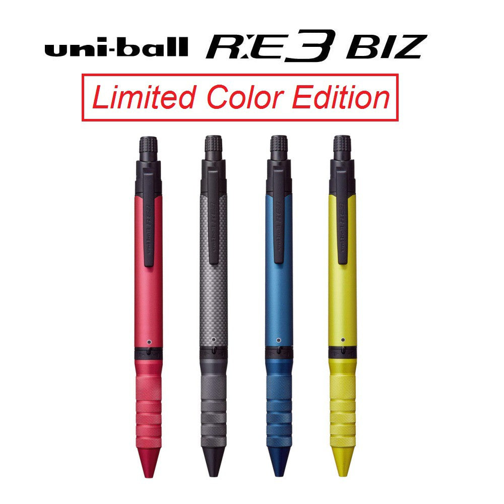 Uni-Ball RE3 Biz: Erasable 3in1 Ballpoint Pen RE3 Multicolor Mitsubishi Pencil Thermal Erase Ink RE-3 R.E3