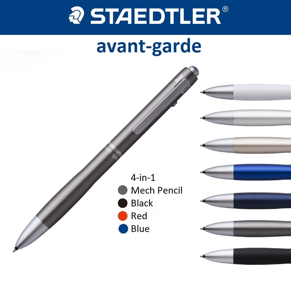 Staedtler Avant Garde Premium 4 in 1 Function - 3 Color Ball Point Pen (0.7mm) + Mechanical Pencil (0.5mm)