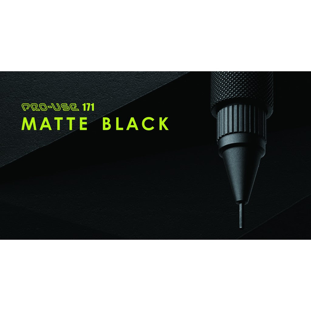 Special Edition Platinum Pro-Use 171 Matte Black Drafting Pencil Metal Grip Professional Mechanical Pencil (0.5mm)