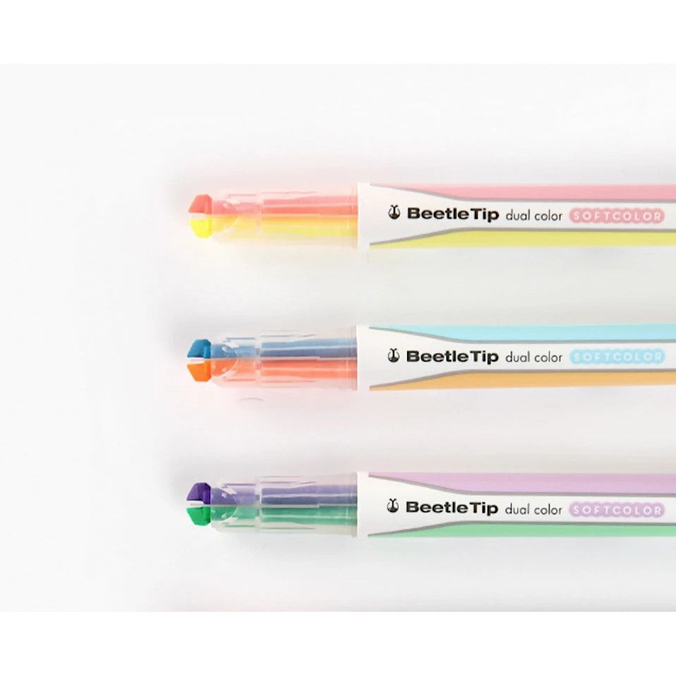Kokuyo Beetle Tip Dual Color Highlighter Marker (3pcs pack) PM-L303/PM-L313