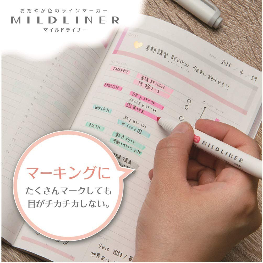Zebra Mildliner Double Sided Highlighter Set Green Pack