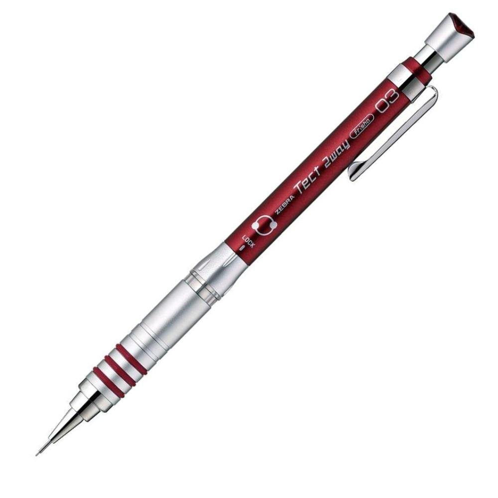 Zebra Metal Grip Tect 2way 0.3mm (Shake+Press) Dual Function Drafting Mechanical Pencil