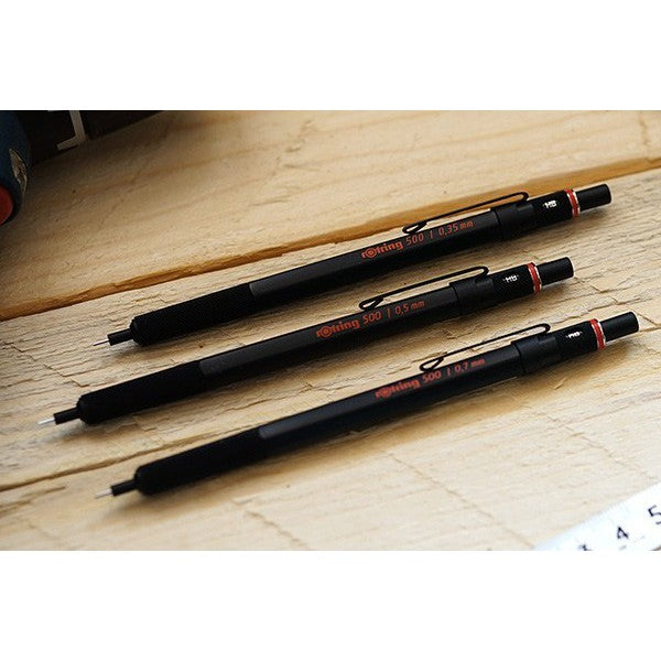 Rotring 500 Drafting Mechanical Pencil Black Body (0.35mm, 0.5mm, 0.7mm) rotring