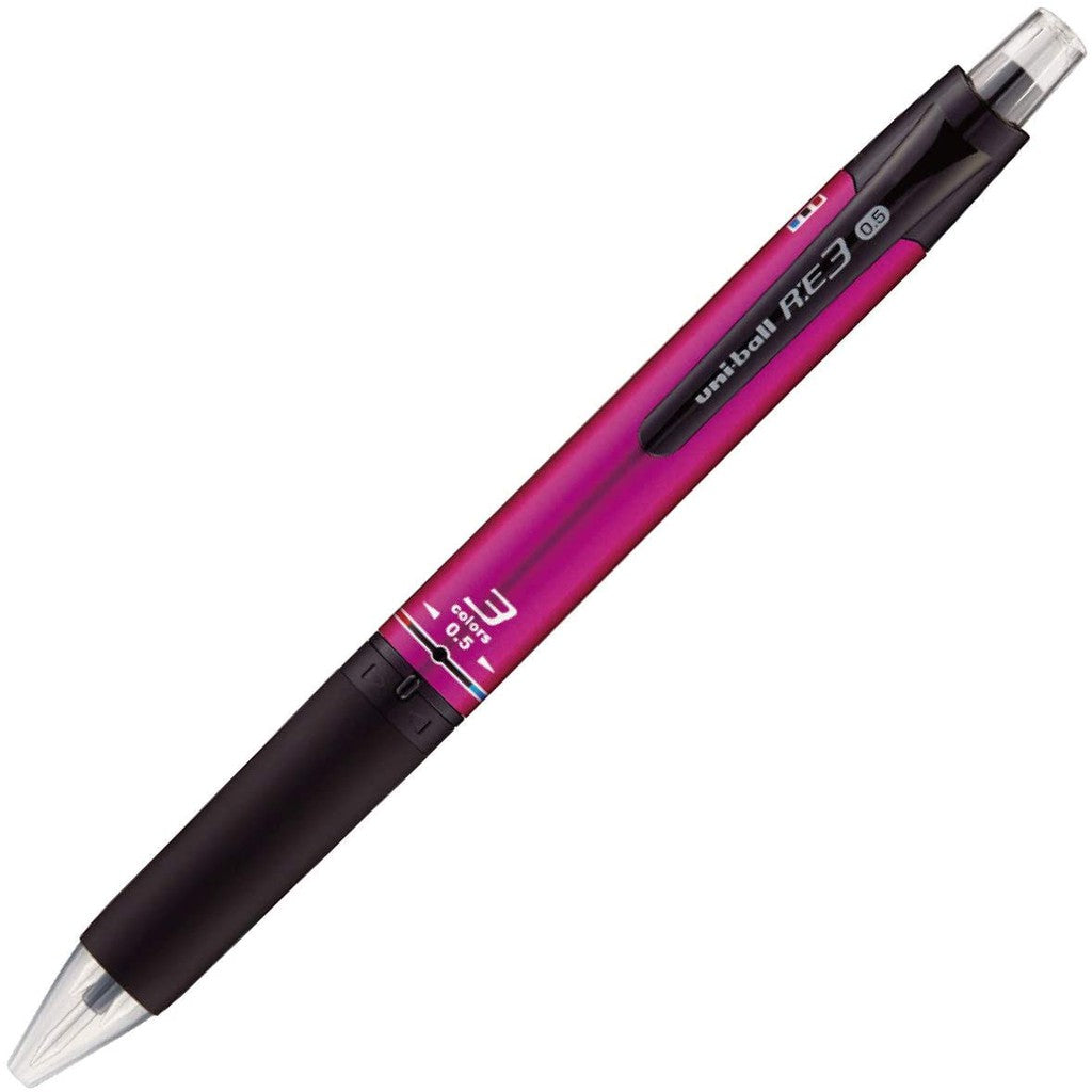 Uni-Ball Erasable 3 Color Ballpoint Pen RE3 Multicolor Mitsubishi Pencil Thermal Erase Ink RE-3