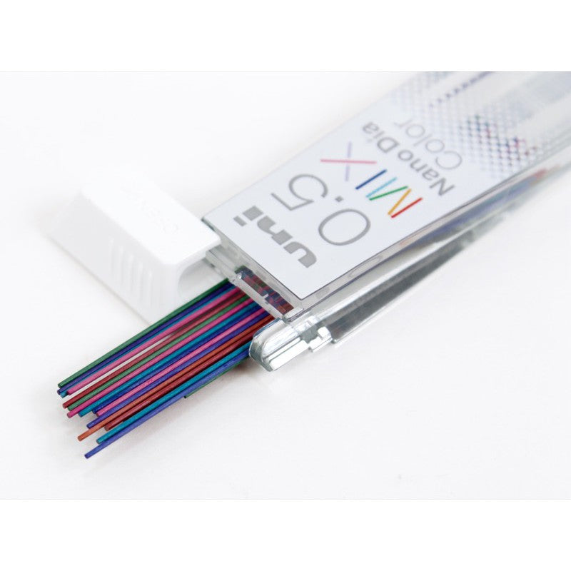 Uni Nano Diamond Color Erasable Lead - 0.5 mm - Orange Green Red Mint Blue Pink