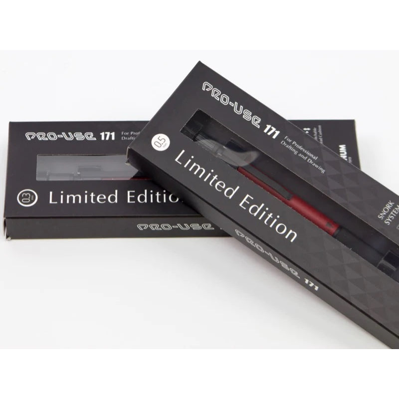 Special Edition Platinum Pro-Use 171 Red, Violet, Navy Drafting Pencil Metal Grip Professional Mechanical Pencil (0.5mm)