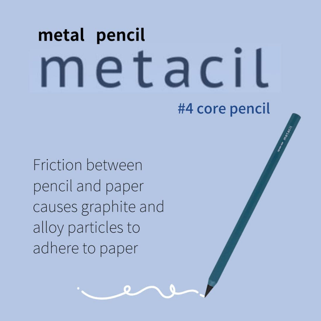 Metacil Non sharpening Metal Pencil (Metal Body) for Artist Drawing, Sketching SUN-STAR Stylish Japan premium