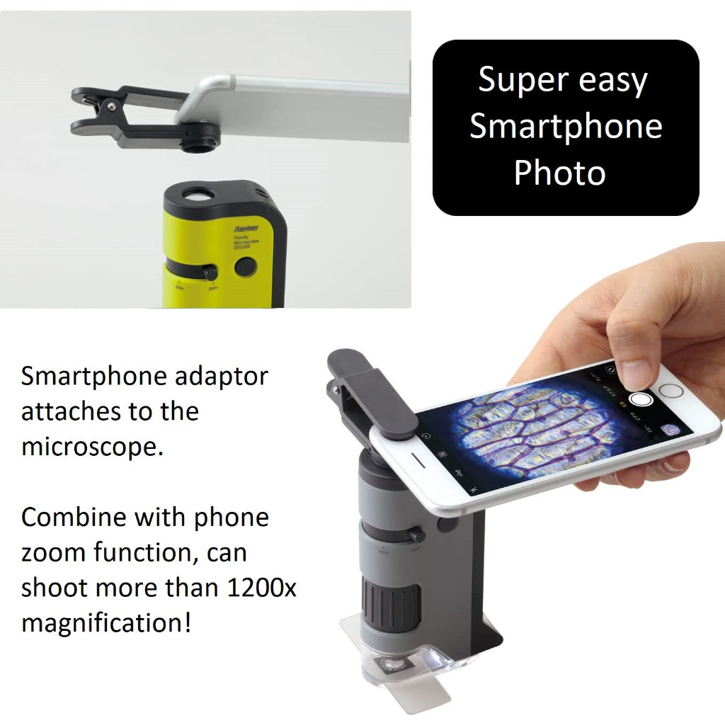 Raymay Fujii Handheld Microscope RXT300M Handy Portable Science Student DX Deluxe