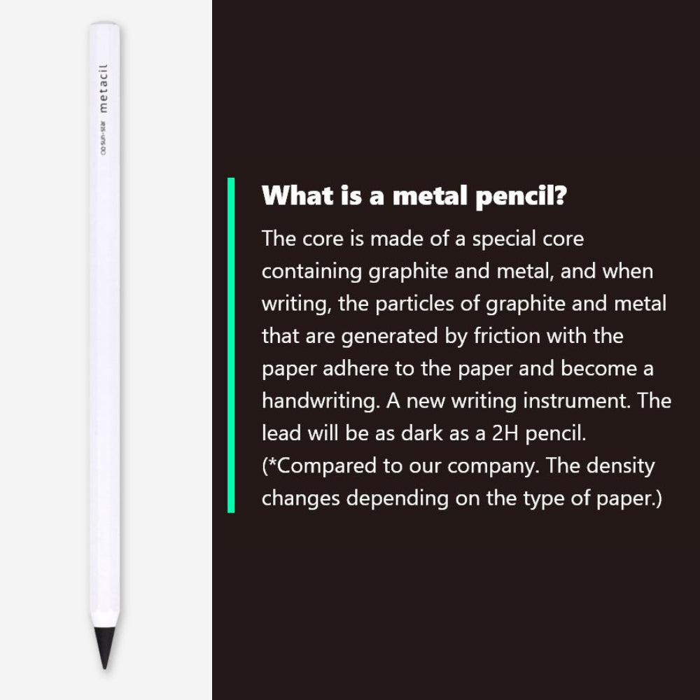 Metacil Non sharpening Metal Pencil (Metal Body) for Artist Drawing, Sketching SUN-STAR Stylish Japan premium