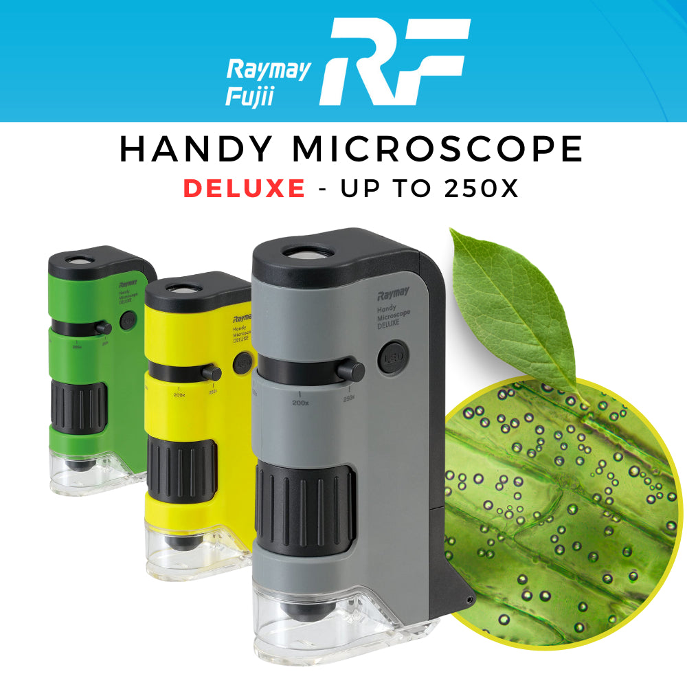Raymay Fujii Handheld Microscope RXT300M Handy Portable Science Student DX Deluxe