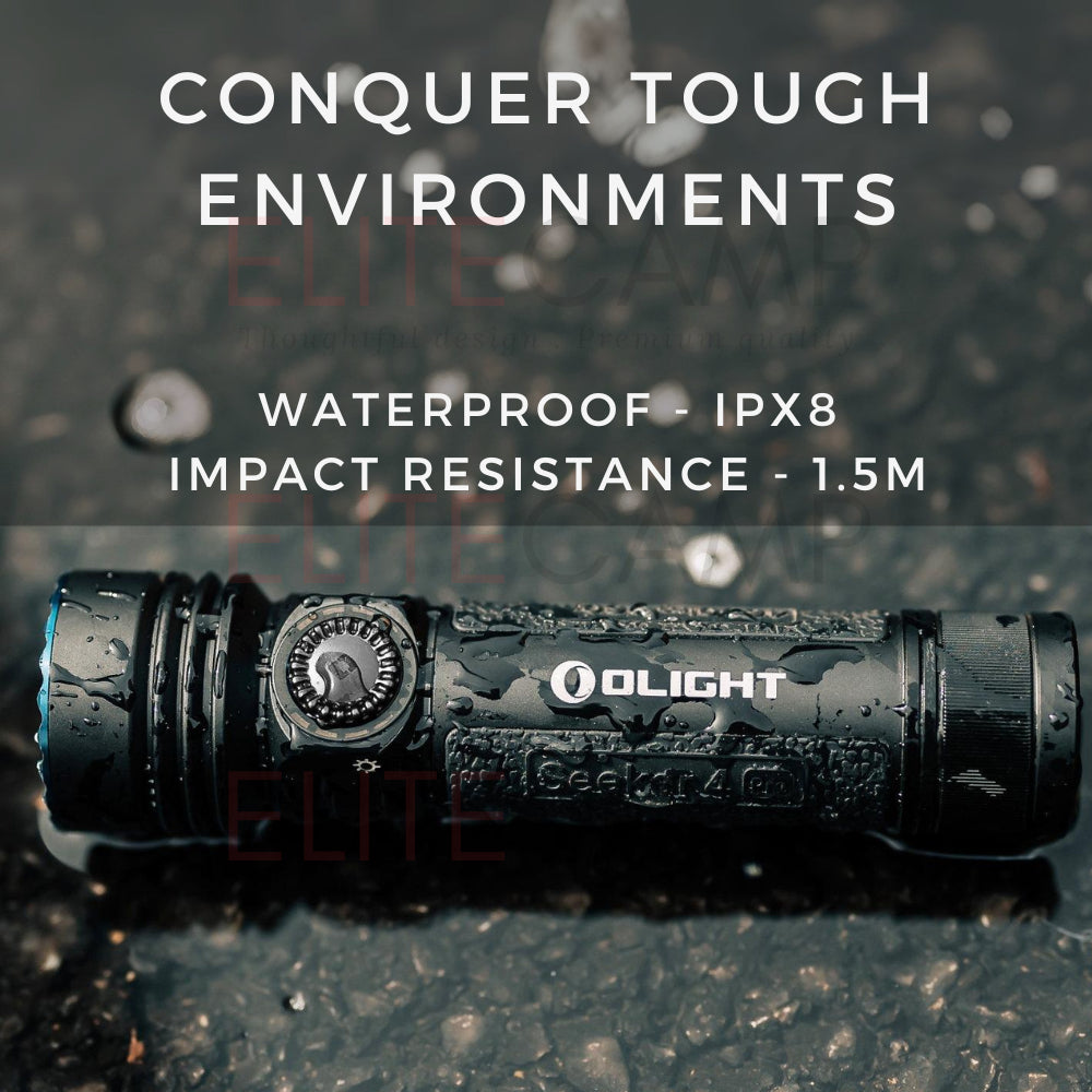 Olight Seeker 4 Pro/Mini Waterproof Rechargeable Flashlight Camping Hiking Fishing UV Emergency Compact