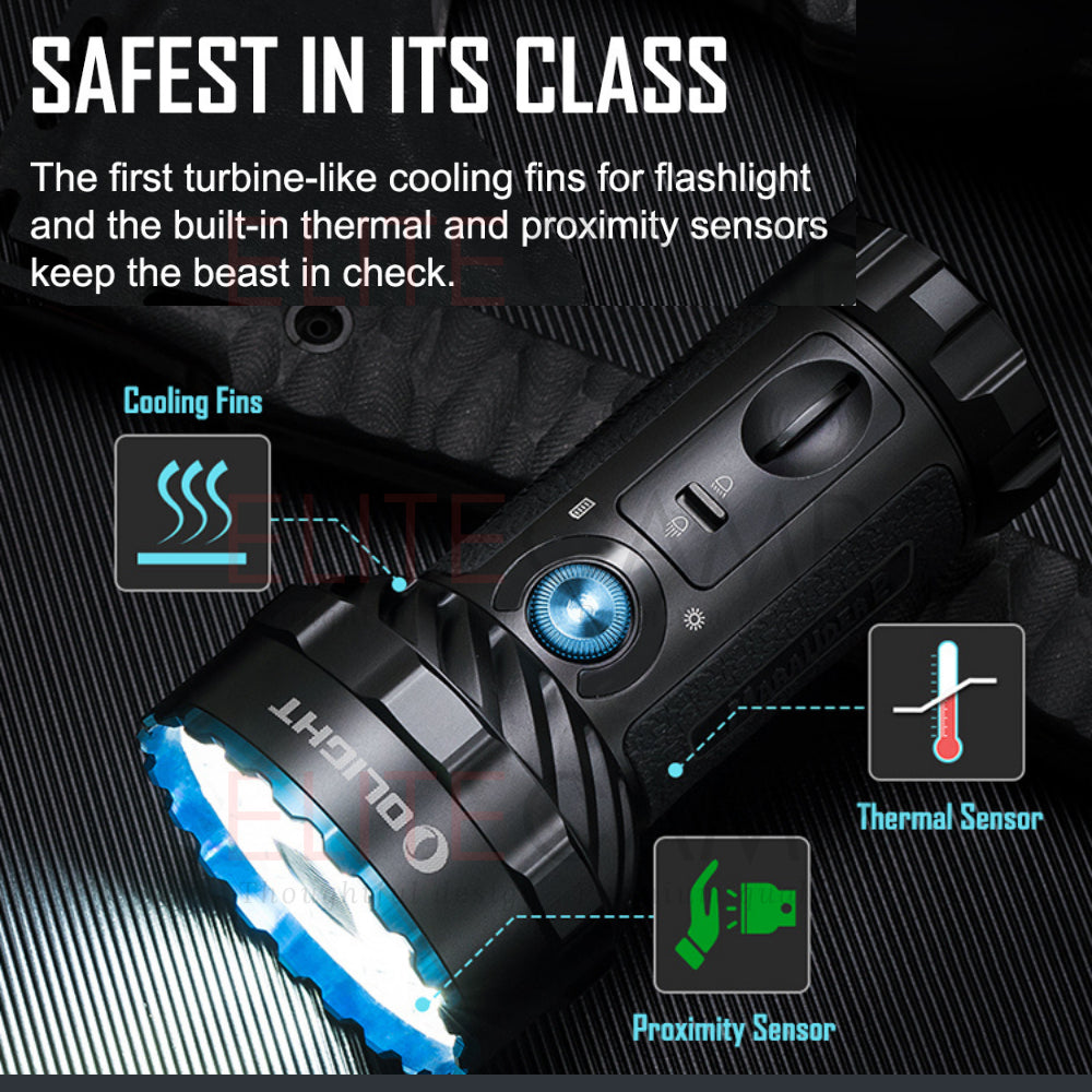 Olight Marauder 2 14000 Lumens Super Powerful Flashlight Waterproof Rechargeable Powerbank Emergency